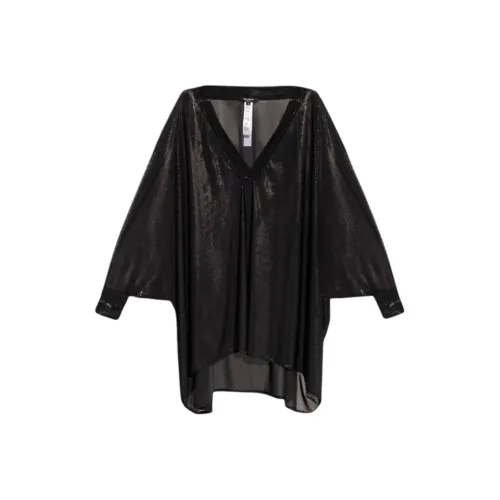 BALMAIN Черное Женское Длинное Платье с Рукавами
