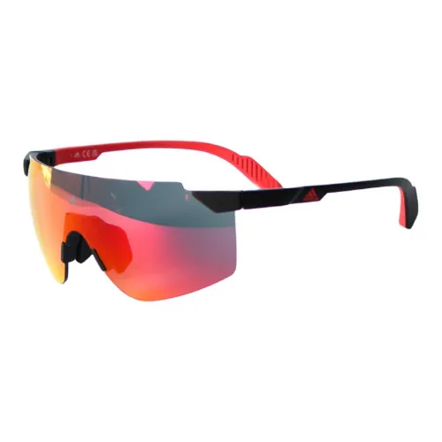 Adidas Пластиковая оправа пластик нерегулярная форма солнцезащитные очки унисекс красный