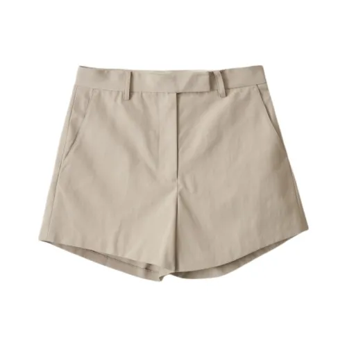 NOTHING WRITTEN Micro Cotton Chino Shorts Повседневные шорты Женские Бежевый Бежевый
