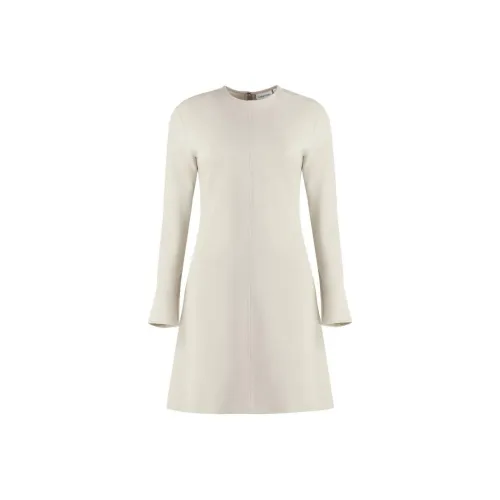 CK Calvin Klein FW23 Длинное платье с длинными рукавами женское белое