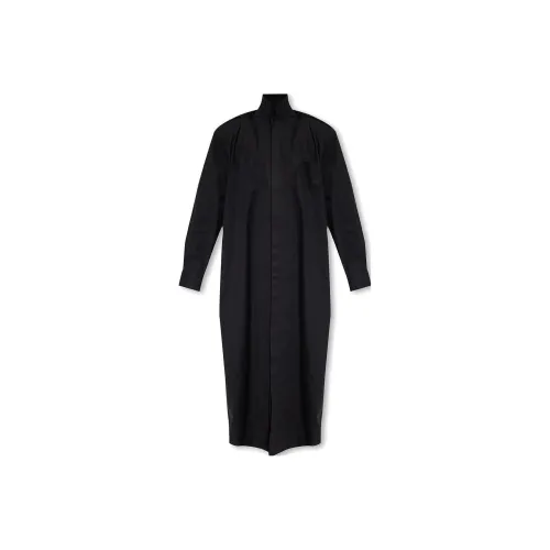 Vetements Черное Женское Длинное Платье с Рукавами