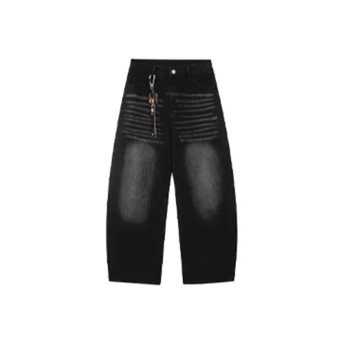 ONE PASS STUDIO Черные Женские Джинсы