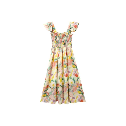 Pink Avril Короткий рукав Платье Женское Радужное