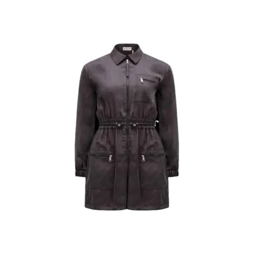 MONCLER Темно-серый Женские Длинные Платья с Рукавами