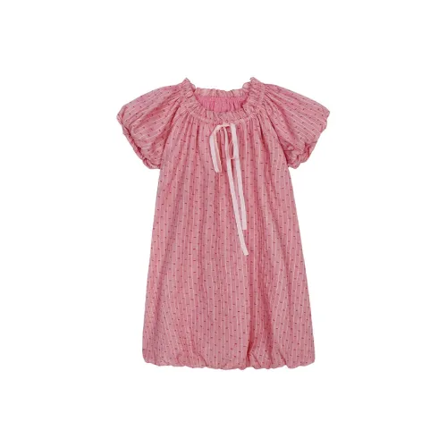 HeartyBite Короткий рукав платье женское розовый