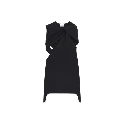 COURREGES Без рукавов Платье Женское Черное