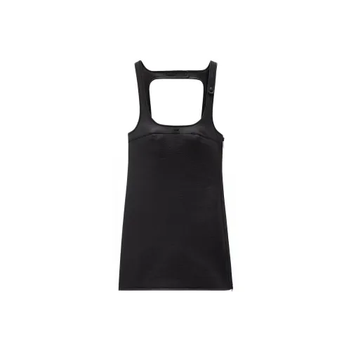 COURREGES Черное женское платье без рукавов