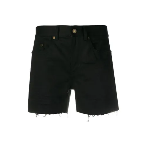 SAINT LAURENT Джинсовые шорты Женские Черные