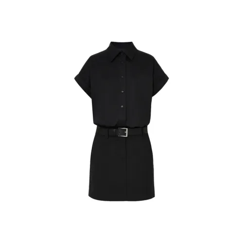 MOCO Короткий рукав Платье Женское Черное