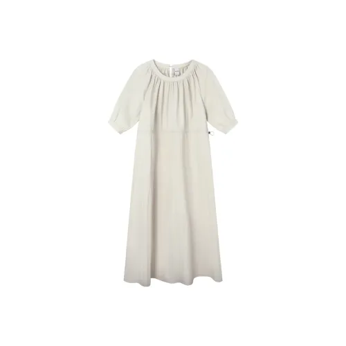 JESSYLINE Короткое платье с короткими рукавами женское абрикосового цвета