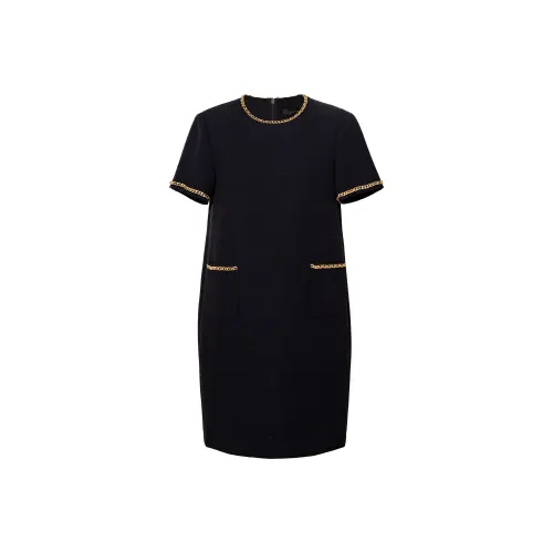 ROEYSHOUSE Короткое платье с короткими рукавами женское черное