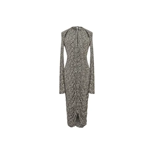 ISABEL MARANT Черное Женское Длинное Платье с Рукавами