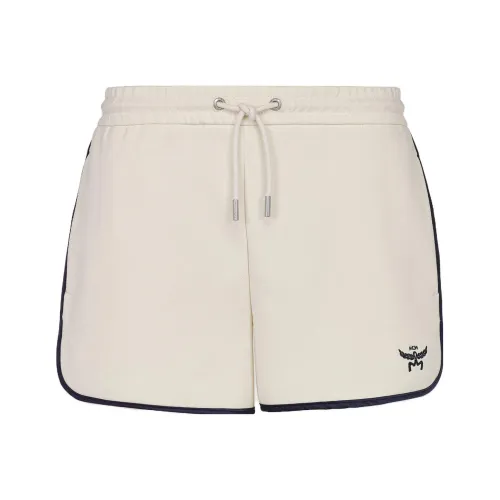 MCM Essential Логотип Ponte Дорожка Шорты Повседневные шорты Женские Белые
