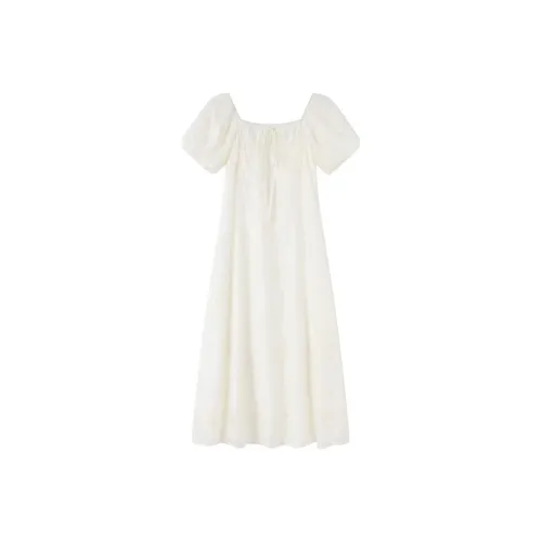 GULIANFEI Короткий рукав Платье Женское Абрикосовое