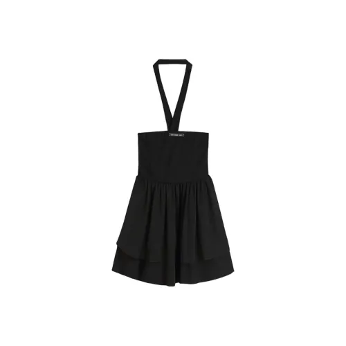 PZGE Без рукавов Платье Женское Черное