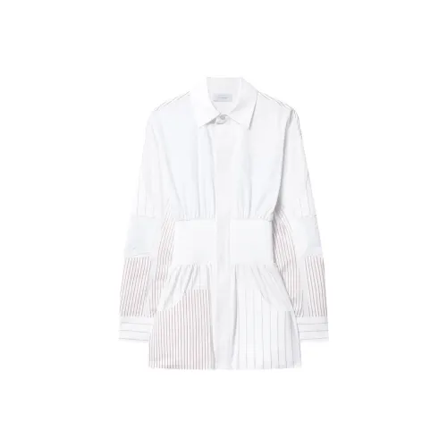 Off White Off White SS23 коллекция модного показа Белый Женские Длинные Платья с рукавами