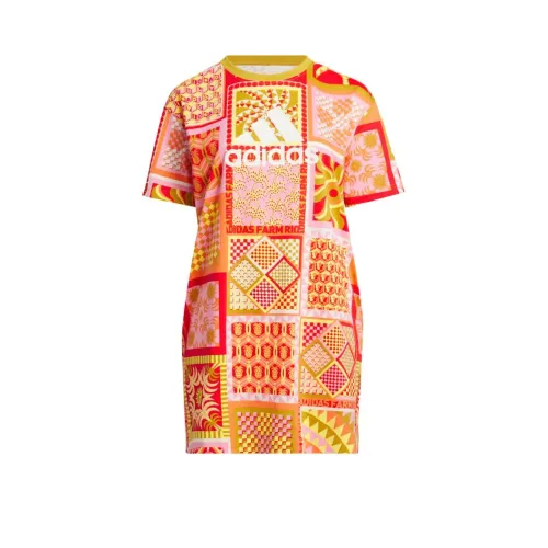 Adidas x FARM RIO Короткий рукав Платье Женское Победа Золото