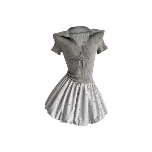 IQC Короткий рукав Платье Женское