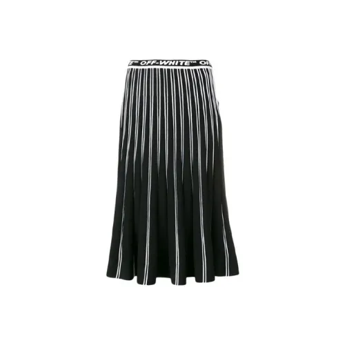 Off Белый SS21 Черный Женские Повседневные Длинные Юбки