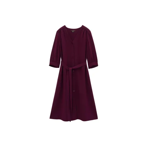 INSUN Короткий рукав Платье Женское Неон Фиолетовый