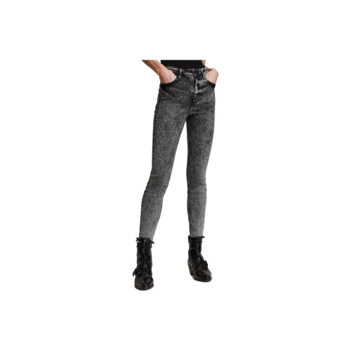 ALLSAINTS Женские джинсы черно-серого цвета