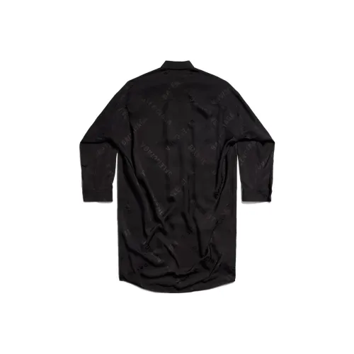 BALENCIAGA Черное Женское Длинное Платье с Рукавами