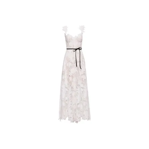 Oscar De La Renta SS24 Без рукавов Платье Женское Белое