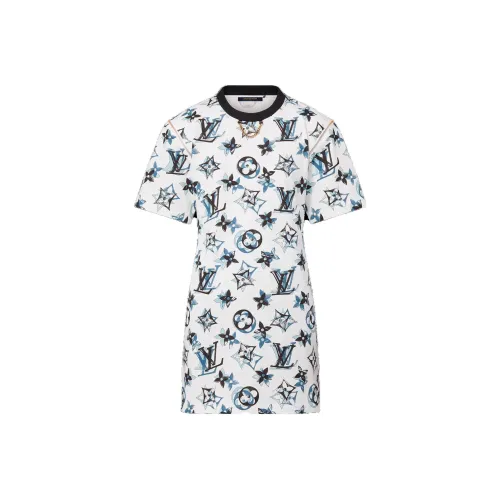LOUIS VUITTON SS23 Короткий рукав Платье Женское Белое