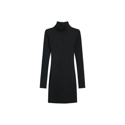 AFGGD Длинное платье с длинными рукавами женское черное