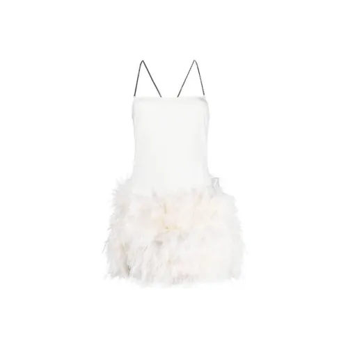 The Attico Короткое платье с деталями и платье Slip женское белое