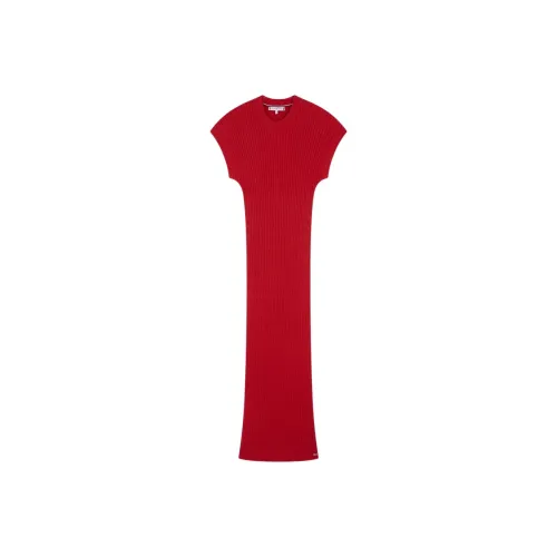 Tommy Hilfiger Red XLG Женские Короткие Платья с Рукавами