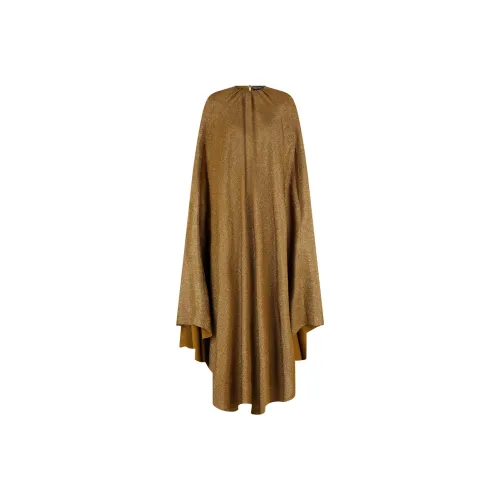 TOM FORD Длинное платье с длинными рукавами женское золотое