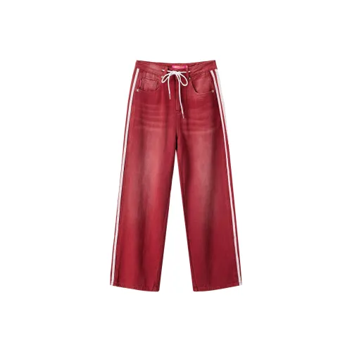 BETTERSAY SS24 Джинсы Женские Бордовый