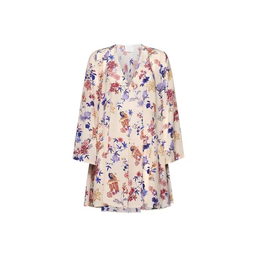 Forte Forte Белое Женское Длинное Платье с Рукавами