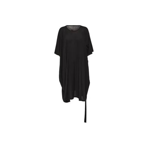 RICK OWENS Black Женские Короткие Платья с Рукавами