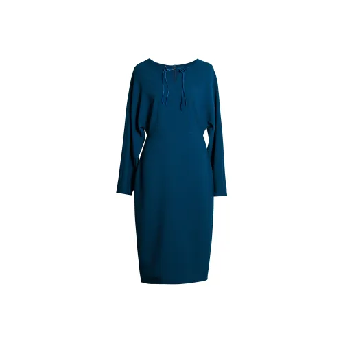 ROEYSHOUSE Длинное платье с длинными рукавами женское синее