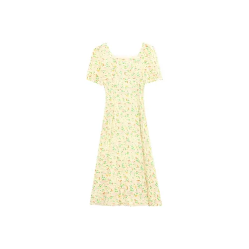 PLANE DRIFT Короткий рукав Платье Женское Многоцветное