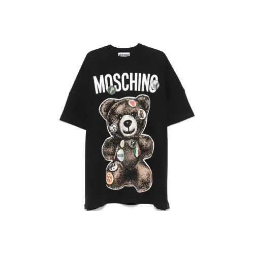 MOSCHINO Черное Женское Короткое Платье с Рукавами