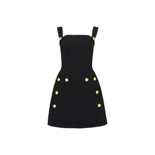 Alexander McQueen Военный стиль Мини Платье Без рукавов Платье Женское Черное