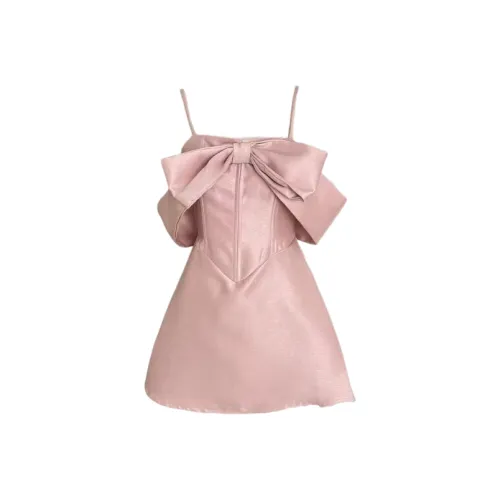 AURORA MUSE Короткий рукав Платье Женское Розовое