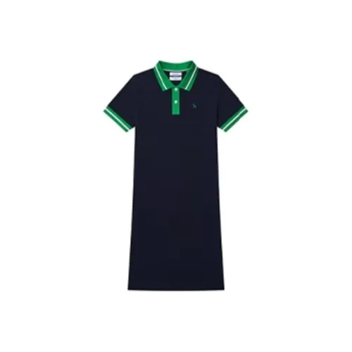 HAZZYS Короткое платье с короткими рукавами женское темно-синее