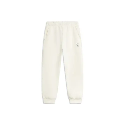 LINING Sports Trend Series Вязаные Тренировочные Штаны Женские Экрю