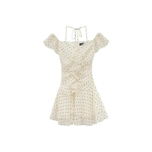 DREAM SEVEN 77 Без рукавов Платье Женское Бежевый Желтый