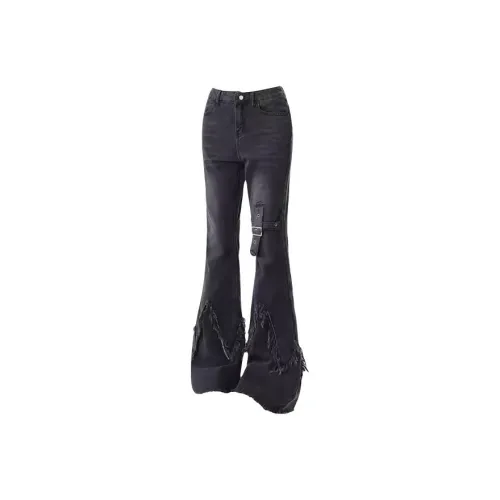 HUINIAN Черные Женские Джинсы