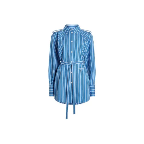 Patou Длинное платье с длинными рукавами женское синее