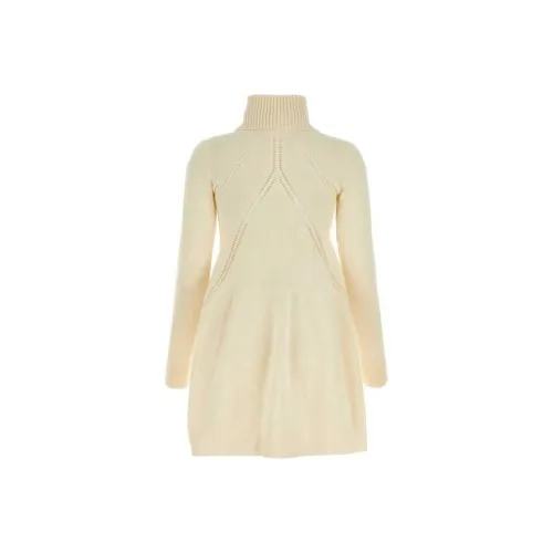 JIL SANDER Слоновая кость Женские Длинные Платья с Рукавами