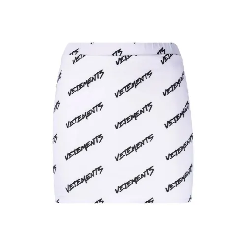 Vetements Белая Женская Повседневная Короткая Юбка