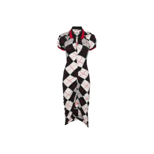 Vivienne Westwood Black Женские Короткие Платья с Рукавами