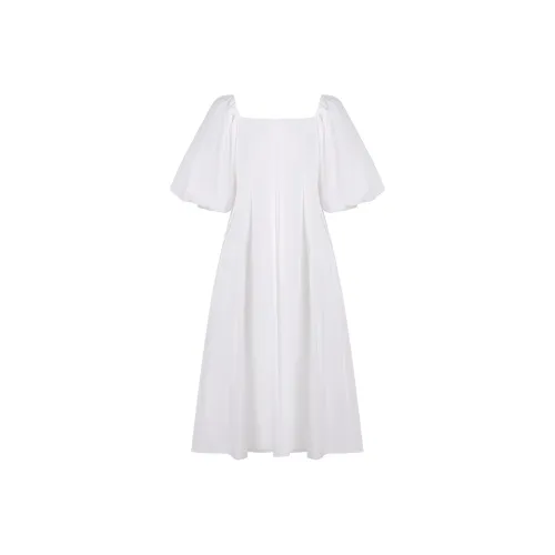 THE SEA LIFE Короткое платье с короткими рукавами женское облачно-белый