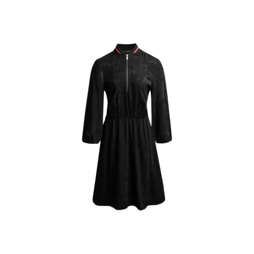 ARMANI EXCHANGEAE Длинное платье с длинными рукавами женское черное